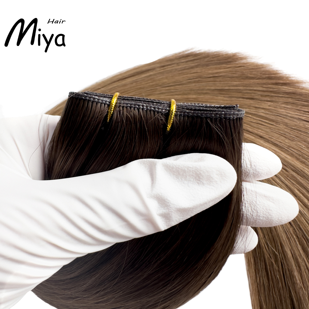 Ombre Hair Brown Black Root Genius Weft Best Quality Double Drawn 100% Cuticle Aligned Human Hair Extensions 16-30inch From One Donor