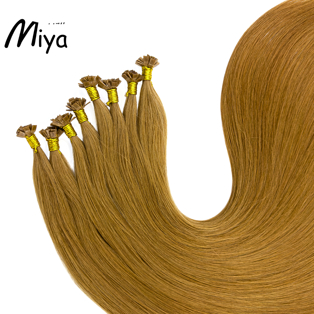 Light Brown Keratin Hair Best Quality Double Drawn 100% Cuticle Aligned Human Hair From One Donor 16-30inch Virgin Hair Flat Tip Hair Unprocessed Hair