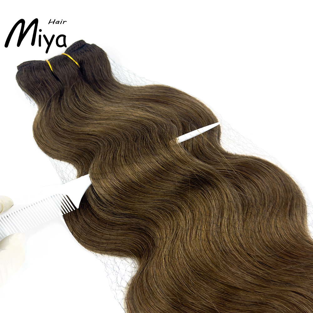 Ombre Weft Brown Bundles Dark Root Body Wave Best Quality Double Drawn 100% Cuticle Aligned Human Hair Extensions From One Donor Machine Weft Volume Weft Hair Weft Hair Bundles