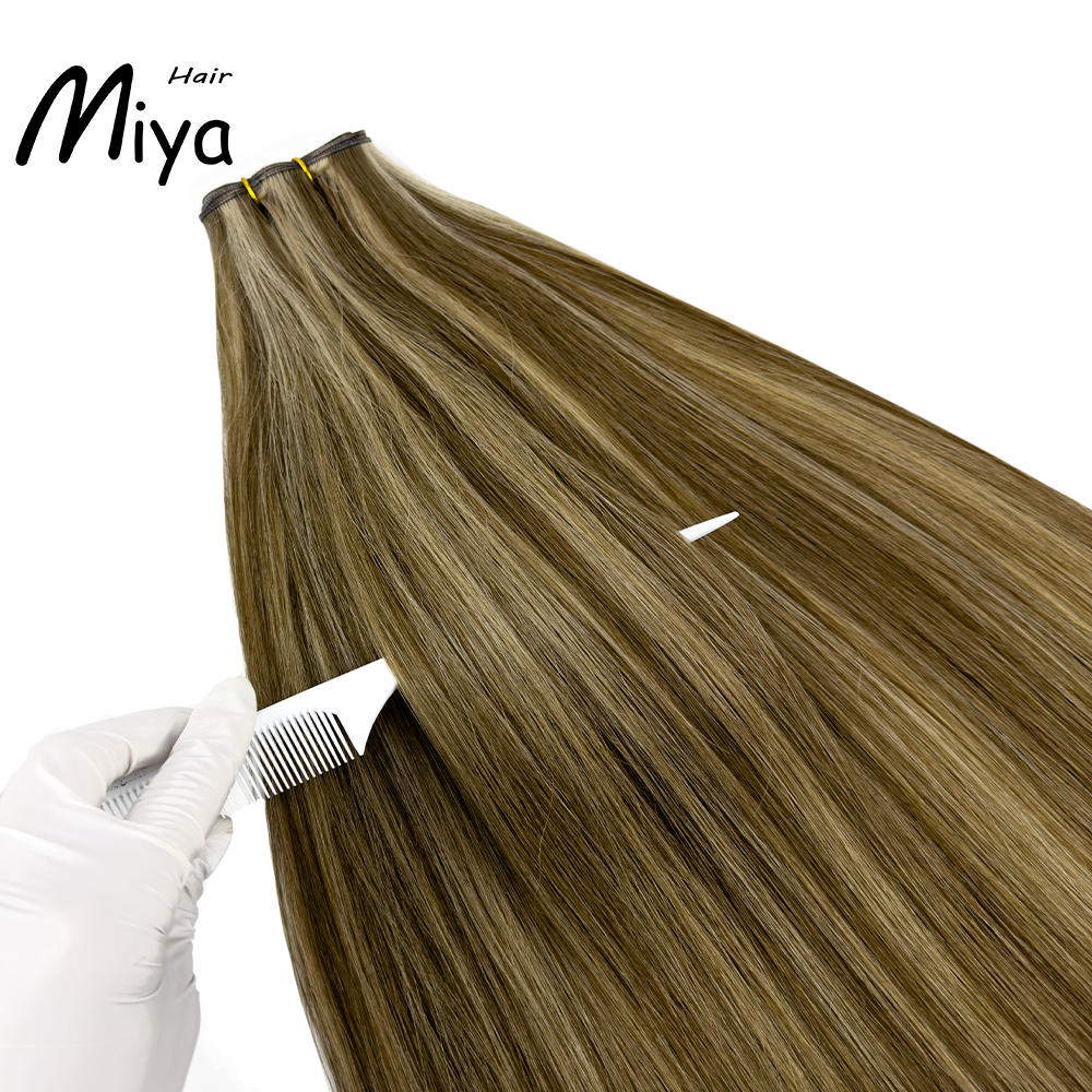 Piano Hair Highlight Extensions Blonde Genius Weft Best Quality Double Drawn 100% Cuticle Aligned Human Hair From One Donor 16-30inch Extensions