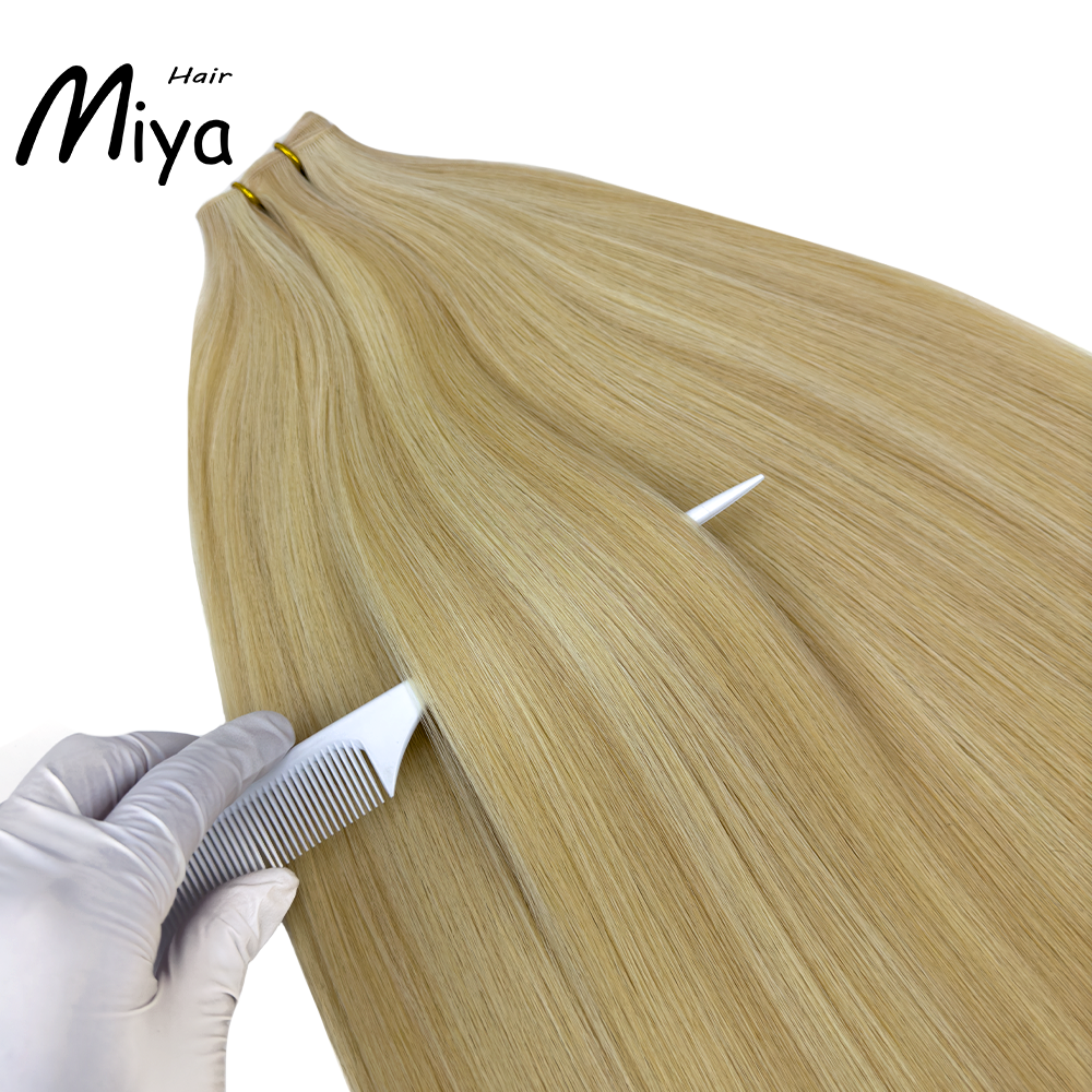 Piano Hair Highlight Blonde Genius Weft Best Quality Double Drawn 100% Cuticle Aligned From One Donor Human Hair 16-30inch Hair Extensions