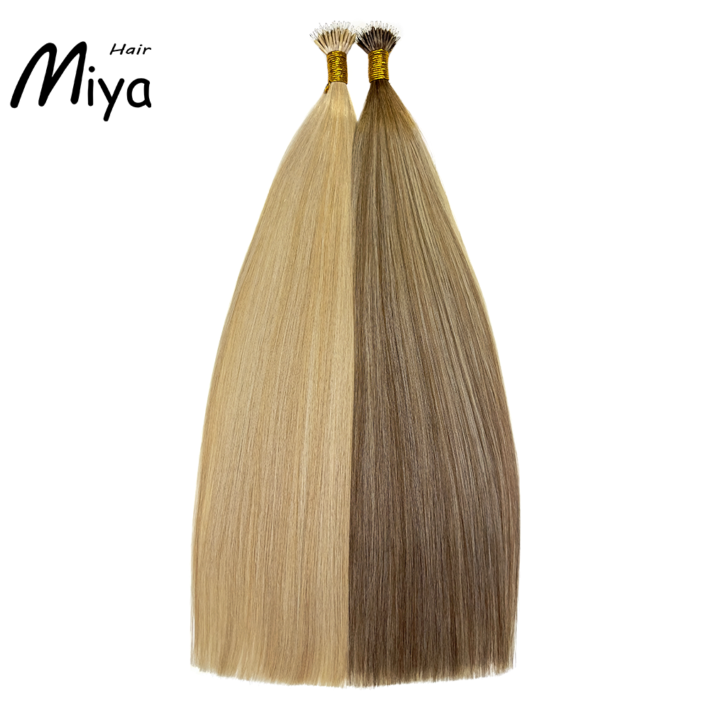 Piano Hair Highlight Balayage Nano Virgin Hair Nano Ring Hair Best Quality Double Drawn 100% Cuticle Aligned Human Hair From One Donor 18-24inch Nano Bead Hair Extensions Nano Hair