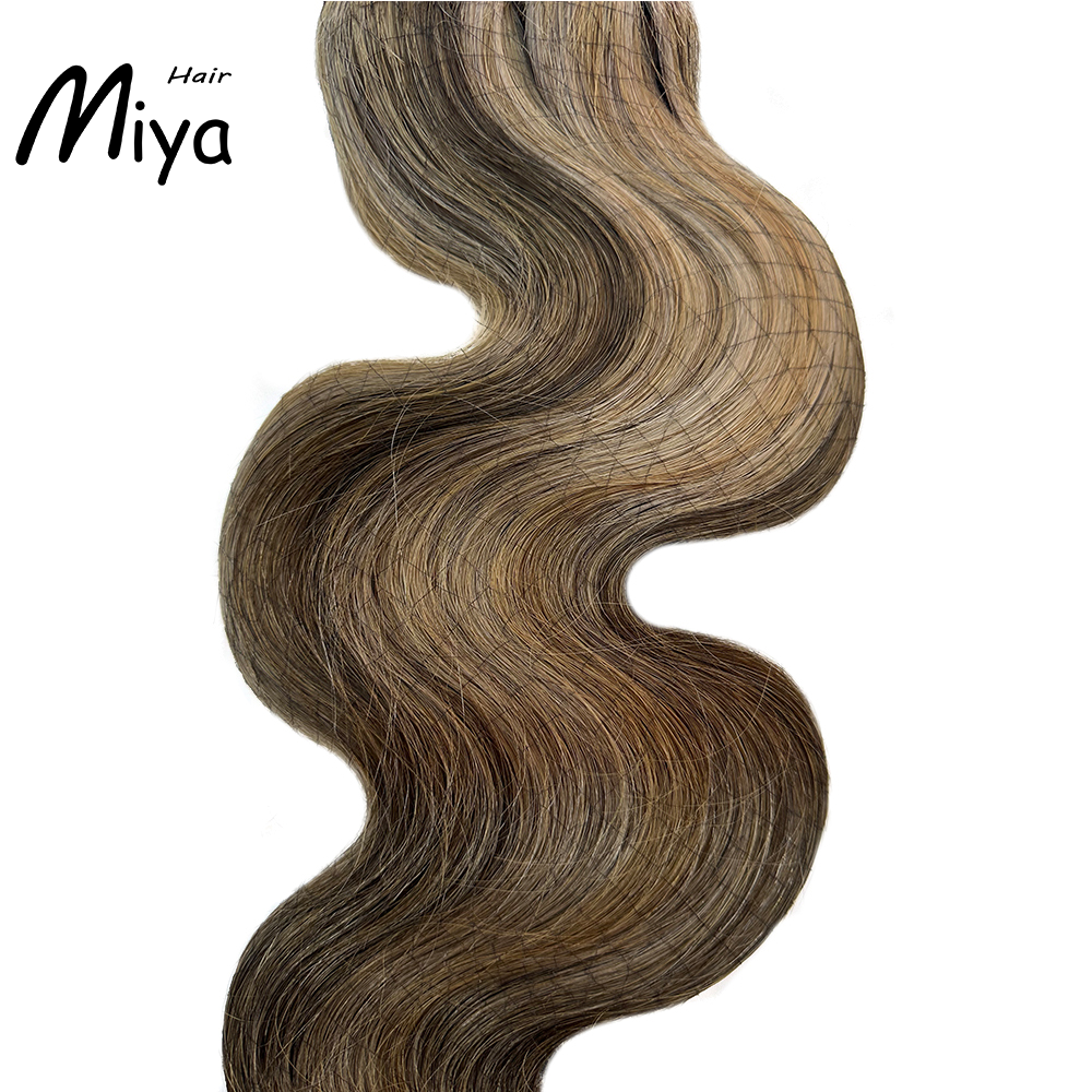 Piano Extensions Highlight Hair Body Wave Bundles From One Donor Best Quality Double Drawn 100% Cuticle Aligned Human Hair Extensions Machine Weft Volume Weft Hair Weft Hair Bundles