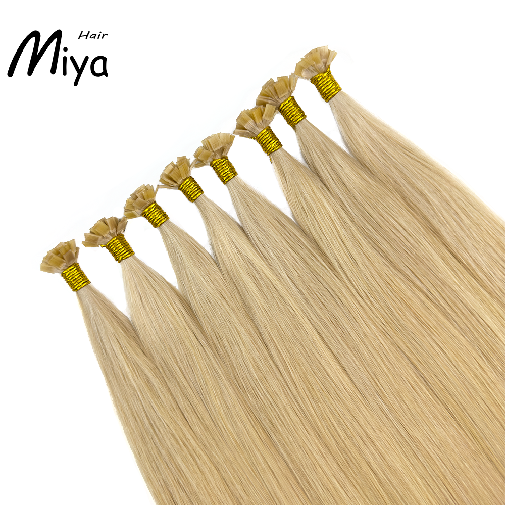 Piano Blonde Highlight Virgin Hair Keratin Hair Best Quality Double Drawn 100% Cuticle Aligned Human Hair From One Donor 16-30inch Flat Tip Hair Unprocessed Hair