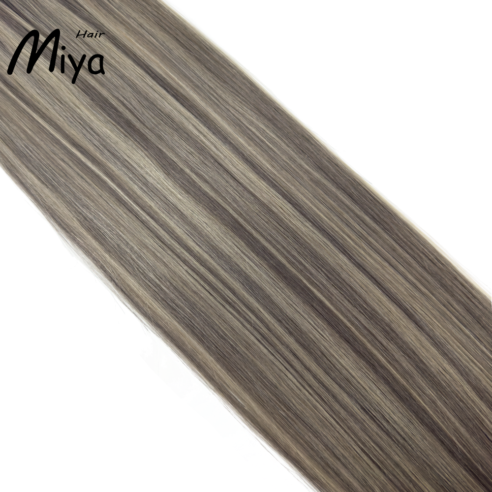 Silver Gray Piano Highlight Nano Ring Hair Best Quality Double Drawn 100% Cuticle Aligned Human Hair From One Donor 16-30inch Nano Bead Hair Extensions Nano Hair
