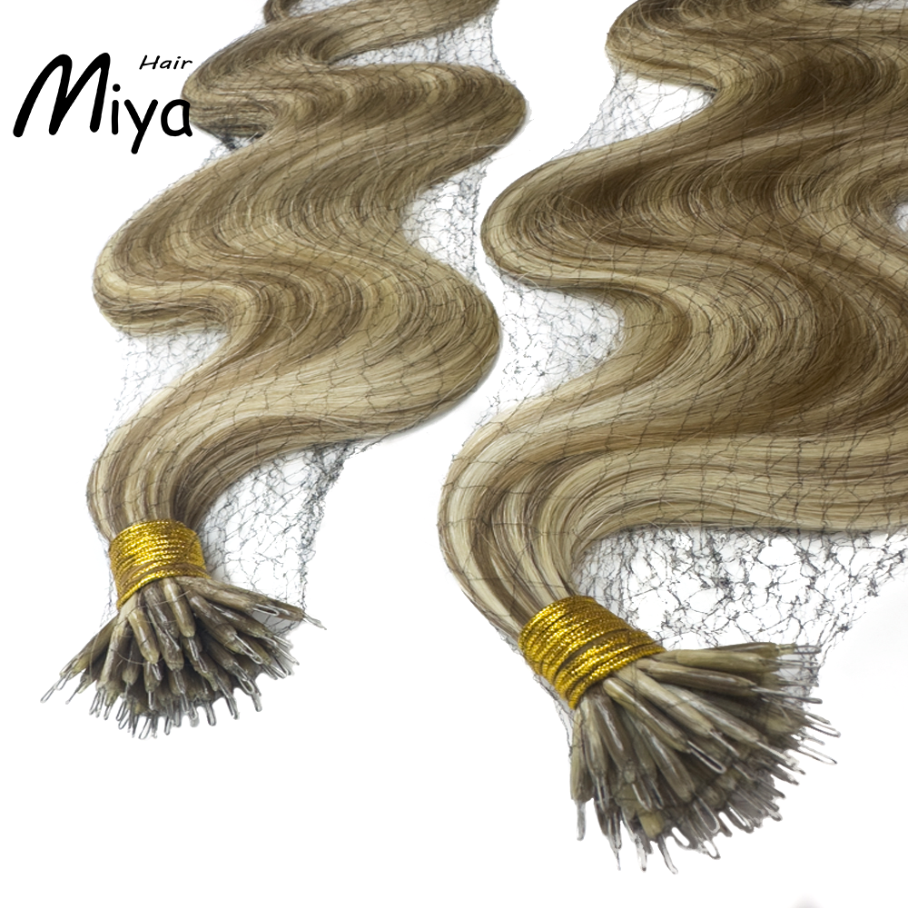 Piano Nano Highlight Virgin Hair Body Wave Nano Ring Hair Best Quality Double Drawn 100% Cuticle Aligned Human Hair From One Donor 16-30inch Nano Bead Hair Extensions Nano Hair