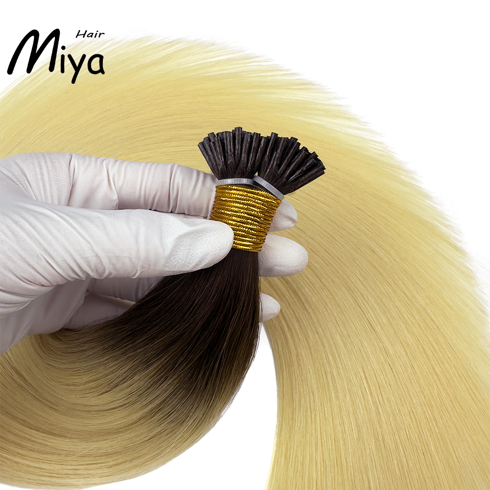 Ombre Blonde I Tip Hair Best Quality Double Drawn 100% Cuticle Aligned Human Hair From One Donor 16-30inch