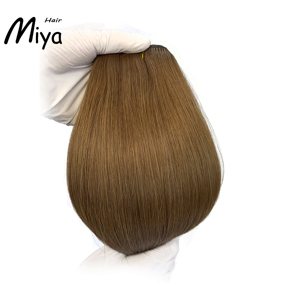 Brown Hair Bundles Best Quality Double Drawn 100% Cuticle Aligned Human Hair Extensions From One Donor Machine Weft Volume Weft Hair Weft Hair Bundles