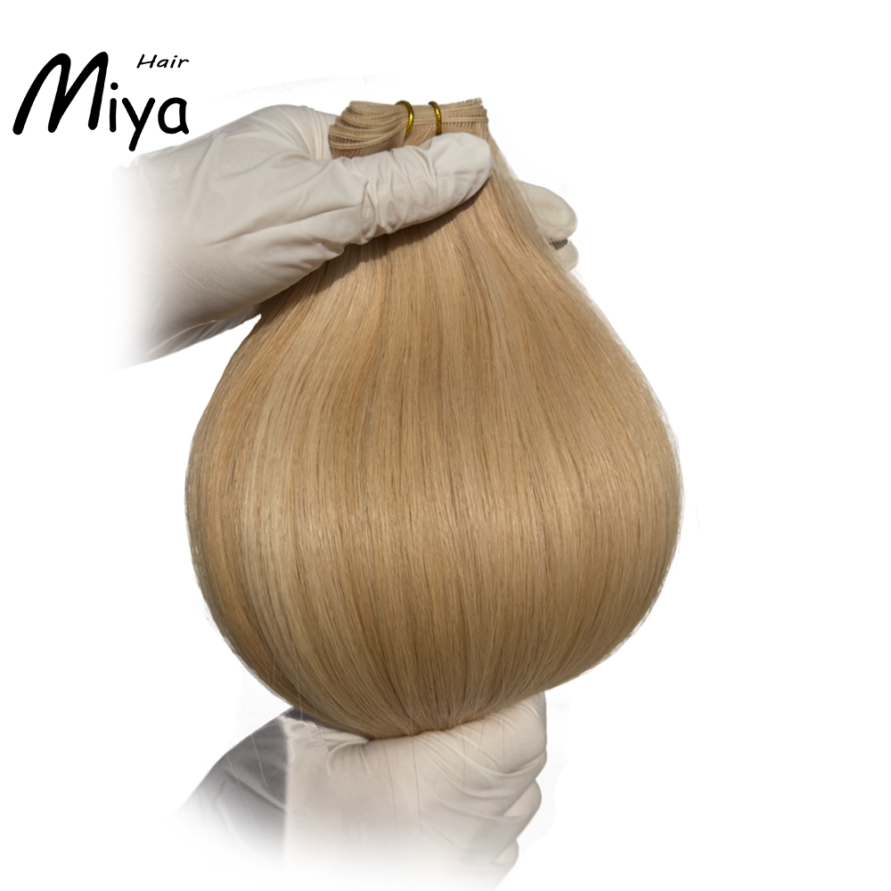 Piano Hair Highlight Blonde Genius Weft Best Quality Double Drawn 100% Cuticle Aligned Human Hair Extensions 16-30inch From One Donor Remy Hair Virgin Hair