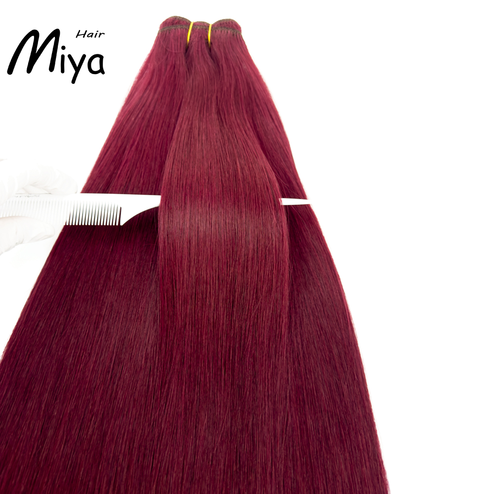 Cranberry Hair Bundles Cranberry Weft Best Quality Double Drawn 100% Cuticle Aligned Human Hair Extensions Machine Weft Volume Weft Hair Weft Hair Bundles From One Donor