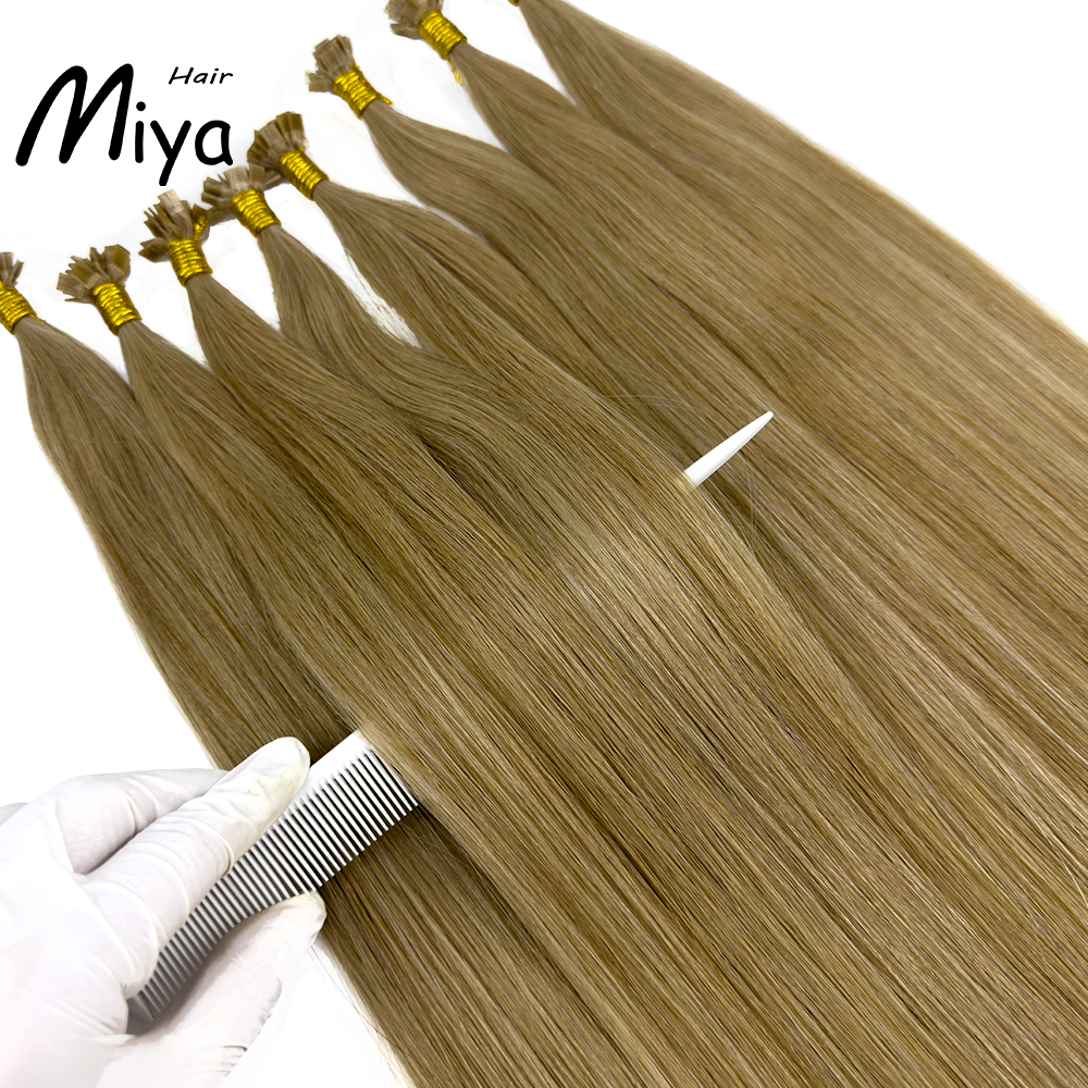 Mixed Hair Brown Hair Keratin Hair Best Quality Double Drawn 100% Cuticle Aligned Human Hair From One Donor 16-30inch Flat Tip Hair Unprocessed Hair