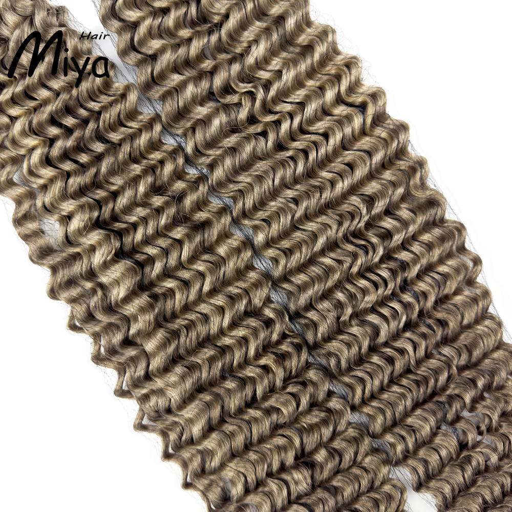 Deep Wave Deep Curly Hair Piano Hair Highlight Balayage Nano Ring Hair Best Quality Double Drawn 100% Cuticle Aligned Human Hair From One Donor 18-24inch Nano Bead Hair Extensions Nano Hair