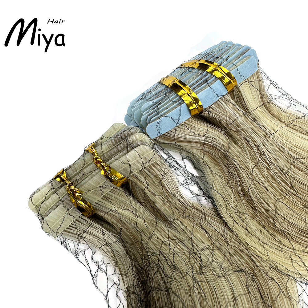Piano Tape Hair Blonde Highlight Double Line Tape Ins Best Quality Double Drawn 100% Cuticle Aligned Human Hair From One Donor 16-30inch Tape In Hair