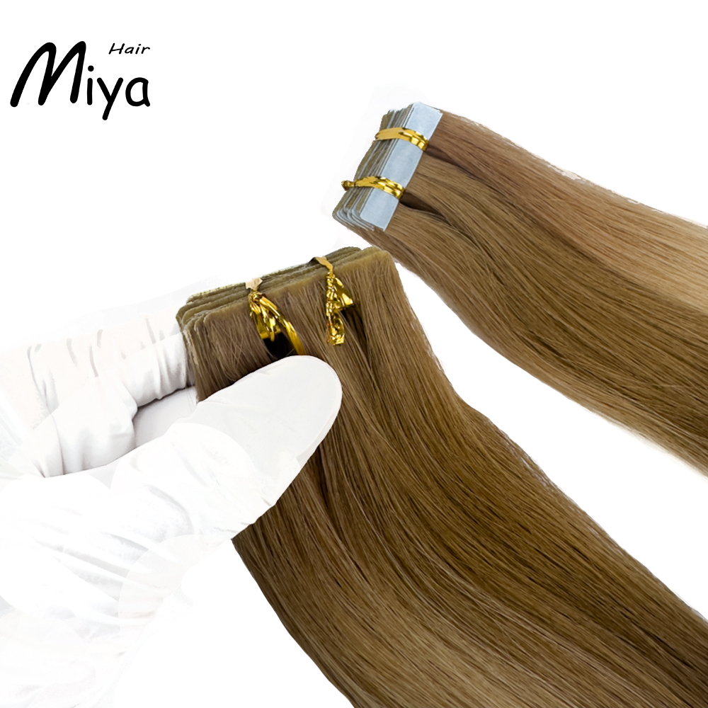 Balayage Tape Hair Virgin Hair Invisible Seamless Injected Tape Ins Best Quality Double Drawn 100% Cuticle Aligned Human Hair From One Donor 16-30inch Tape In Hair
