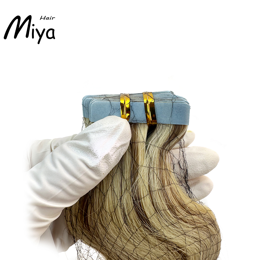 Piano Tape Hair Blonde Highlight Virgin Hair Tape Ins Best Quality Double Drawn 100% Cuticle Aligned Human Hair From One Donor 16-30inch Tape In Hair