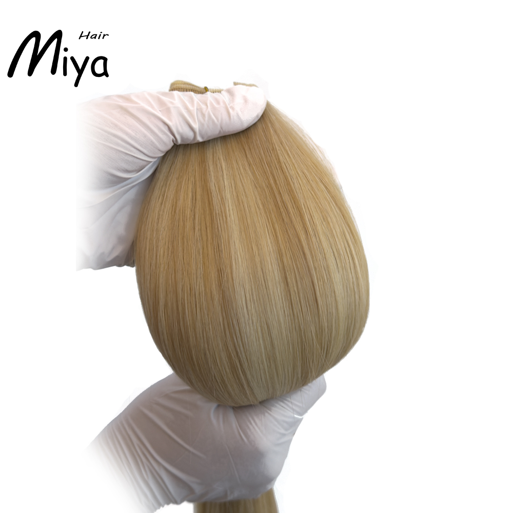 Piano Extensions Highlight Blonde Genius Weft Best Quality Double Drawn 100% Cuticle Aligned Human Hair Extensions Virgin Hair Remy Hair 16-30inch From One Donor