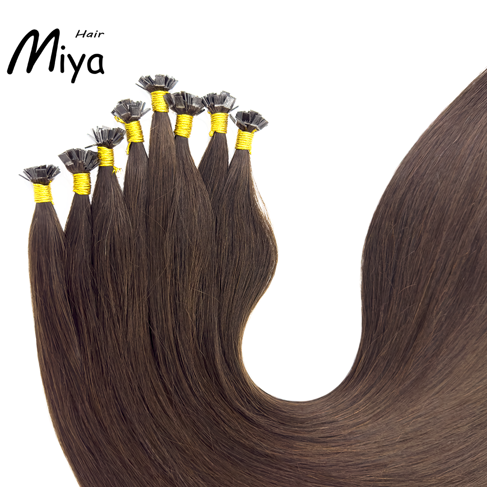 Chocolate Brown Hair #3 Dark Brown Extensions Virgin Hair Keratin Hair Best Quality Double Drawn 100% Cuticle Aligned Human Hair From One Donor 16-30inch Flat Tip Hair Unprocessed Hair