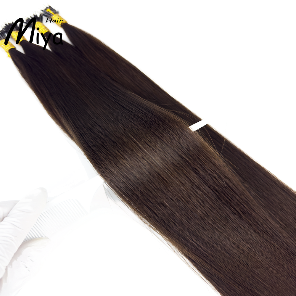 Chocolate Brown Hair Dark Brown Nano Ring Hair Virgin Hair Best Quality Double Drawn 100% Cuticle Aligned Human Hair From One Donor 16-30inch Nano Bead Hair Extensions Nano Hair