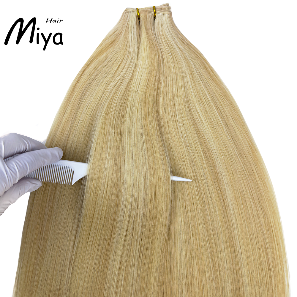 Piano Hair Highlight Blonde Genius Weft Best Quality Double Drawn 100% Cuticle Aligned From One Donor Human Hair 16-30inch Hair Extensions