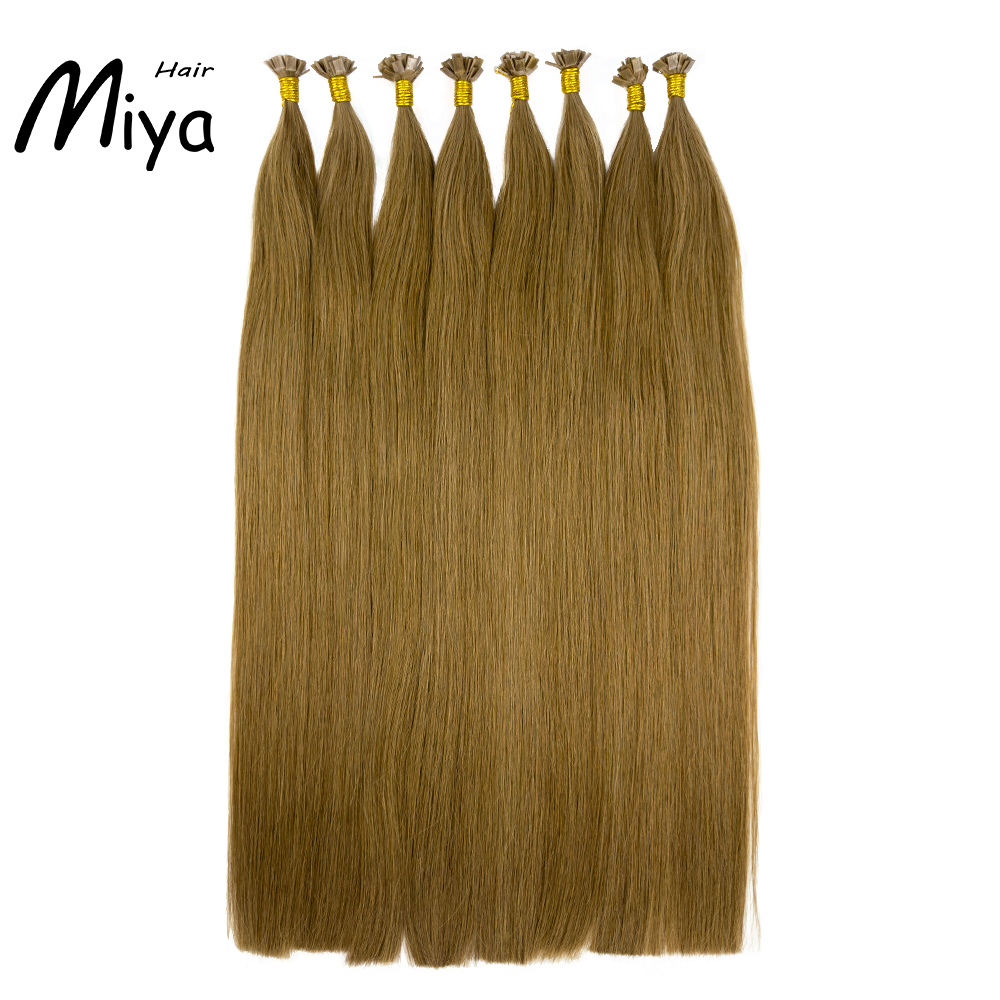Medium Brown Hair Keratin Hair Best Quality Double Drawn 100% Cuticle Aligned Human Hair From One Donor 16-30inch Virgin Hair Flat Tip Hair Unprocessed Hair