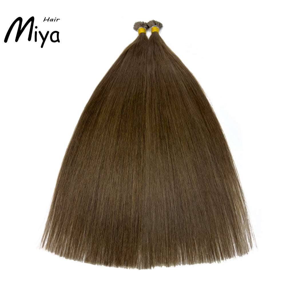 Dark Brown Hair Chocolate Brown Hair Virgin Hair I Tip Hair Best Quality Double Drawn 100% Cuticle Aligned Human Hair From One Donor 16-30inch Unprocessed Hair
