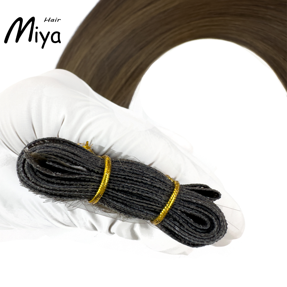 Piano Hair Brown Highlight Blonde Genius Weft Best Quality Double Drawn 100% Cuticle Aligned Human Hair Extensions Unprocessed Hair 16-30inch From One Donor