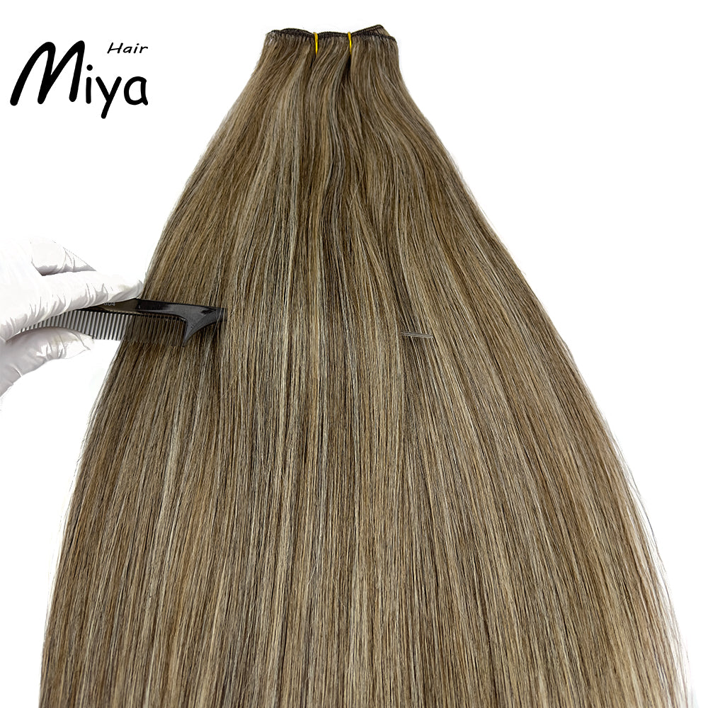 Piano Hair Highlight Weft Best Quality Double Drawn 100% Cuticle Aligned Human Hair Extensions From One Donor Volume Weft Machine Weft Hair Weft Hair Bundles
