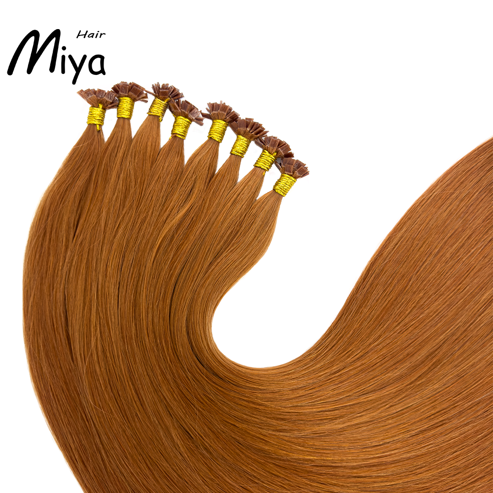 Copper Hair Keratin Hair Best Quality Double Drawn 100% Cuticle Aligned Human Hair From One Donor 16-30inch Virgin Hair Flat Tip Hair Unprocessed Hair