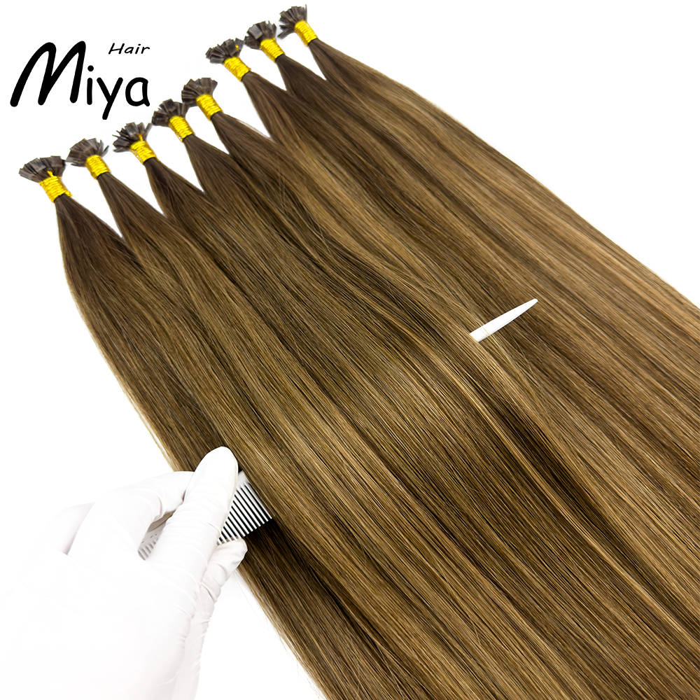 Balayage Hair #RDB Virgin Hair Keratin Hair Best Quality Double Drawn 100% Cuticle Aligned Human Hair From One Donor 16-30inch Flat Tip Hair Unprocessed Hair