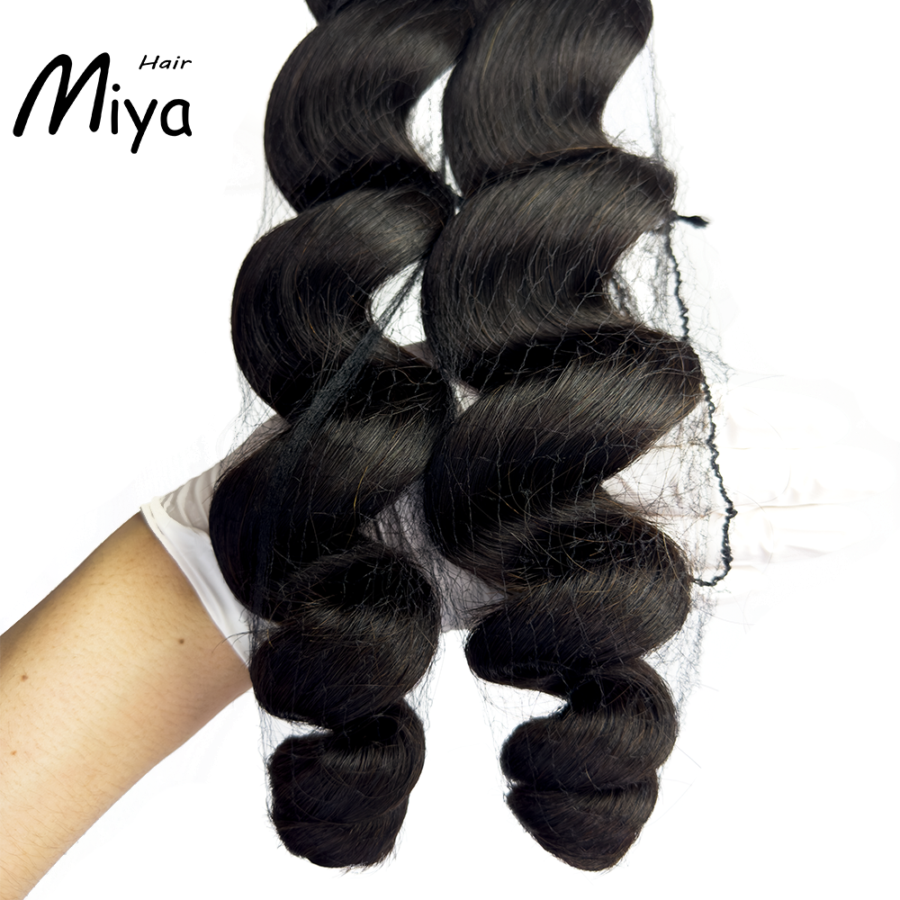 Natural Black Bundles Natural Extensions Loose Wave Bundles Best Quality Double Drawn 100% Cuticle Aligned Human Hair Extensions From One Donor Raw Hair Machine weft Volume Weft Hair Weft Hair Bundles