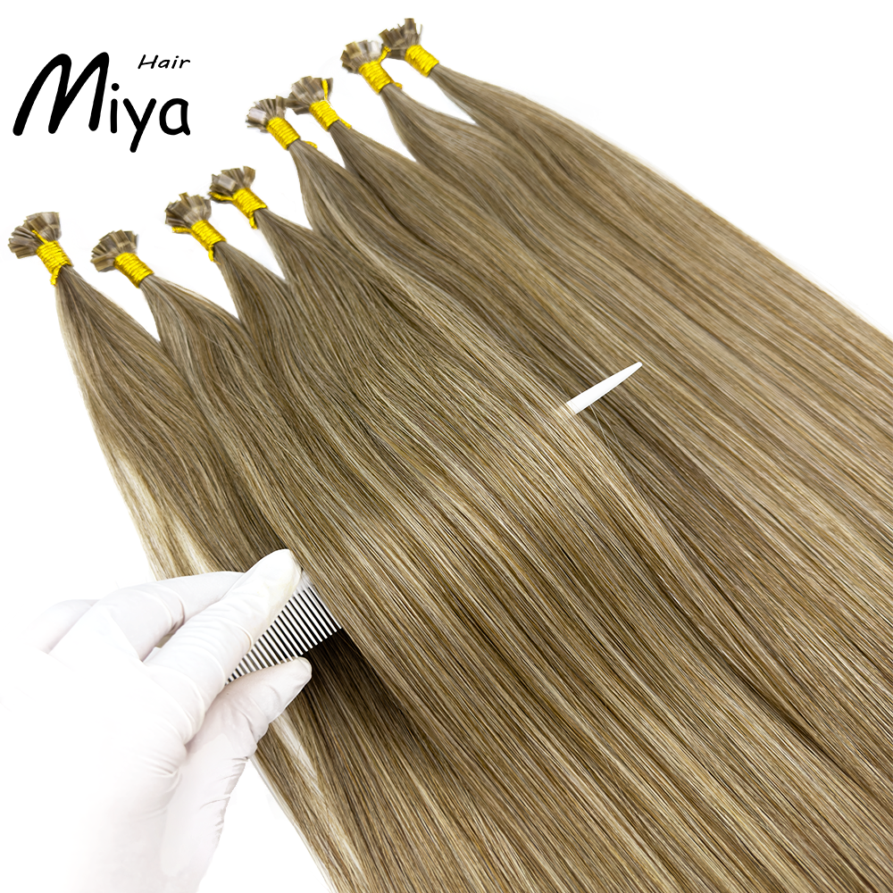 Mixed Hair Keratin Hair Virgin Hair Best Quality Double Drawn 100% Cuticle Aligned Human Hair From One Donor 16-30inch Flat Tip Hair Unprocessed Hair