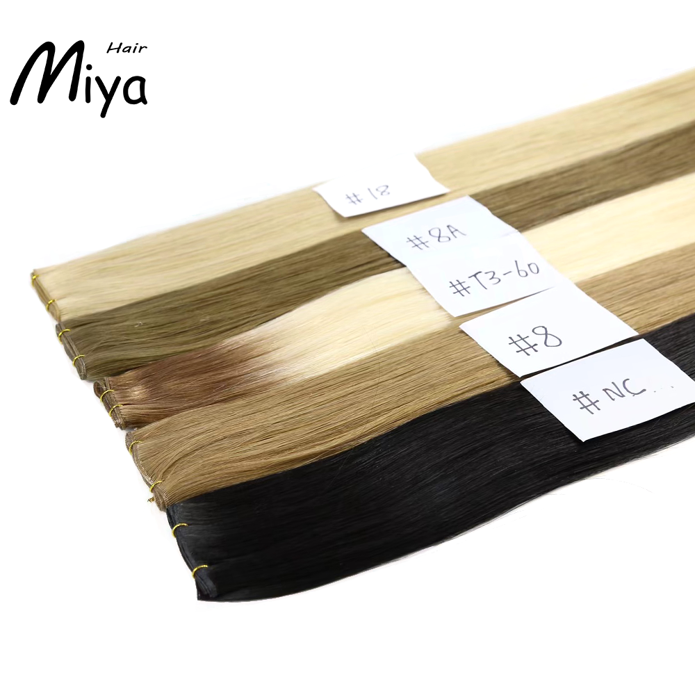 The Best Quality Double Drawn Genius Weft 100% Cuticle Aligned Human Hair From One Donor 18-24inch Hair Extensions Virgin Hair