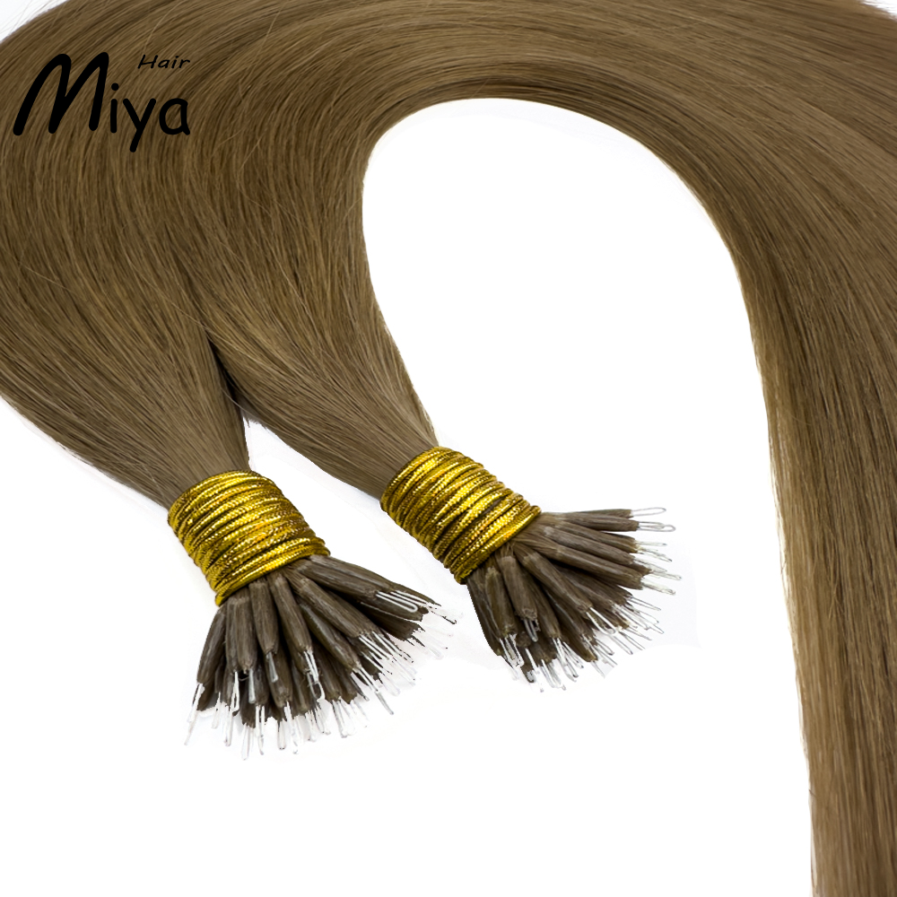 Light Brown Nano Virgin Hair Nano Ring Hair Best Quality Double Drawn 100% Cuticle Aligned Human Hair From One Donor 16-30inch Nano Bead Hair Extensions Nano Hair
