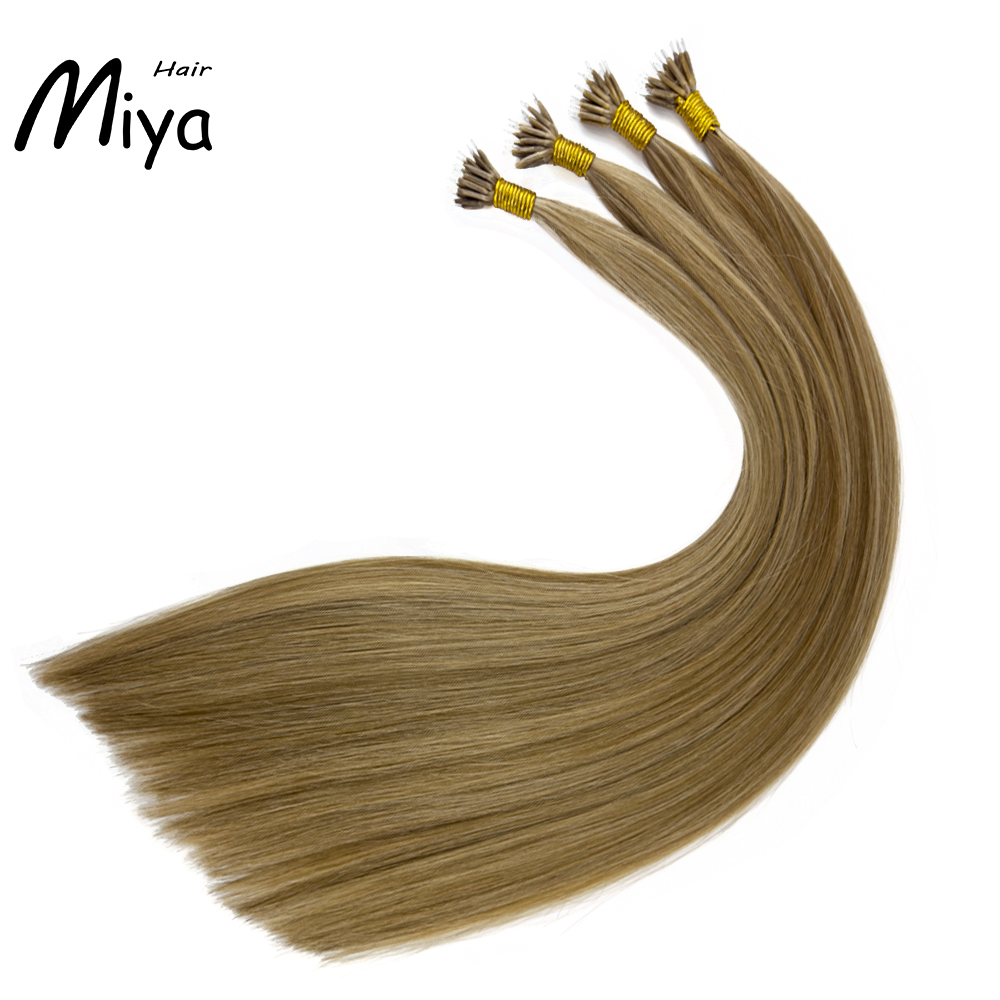 Piano Nano Highlight Brown Virgin Hair Nano Ring Hair Best Quality Double Drawn 100% Cuticle Aligned Human Hair From One Donor 16-30inch Nano Bead Hair Extensions Nano Hair