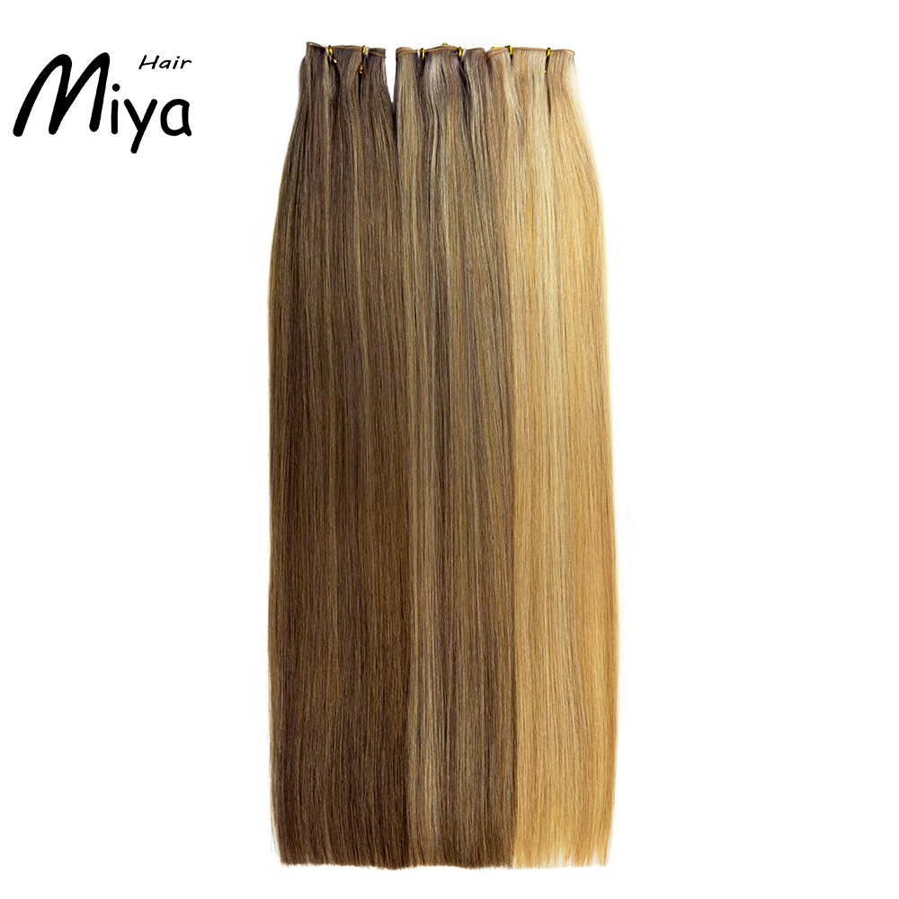 Piano Hair Highlight Hair Best Quality Double Drawn Genius Weft 100% Cuticle Aligned Human Hair From One Donor 18-24inch Hair Extensions