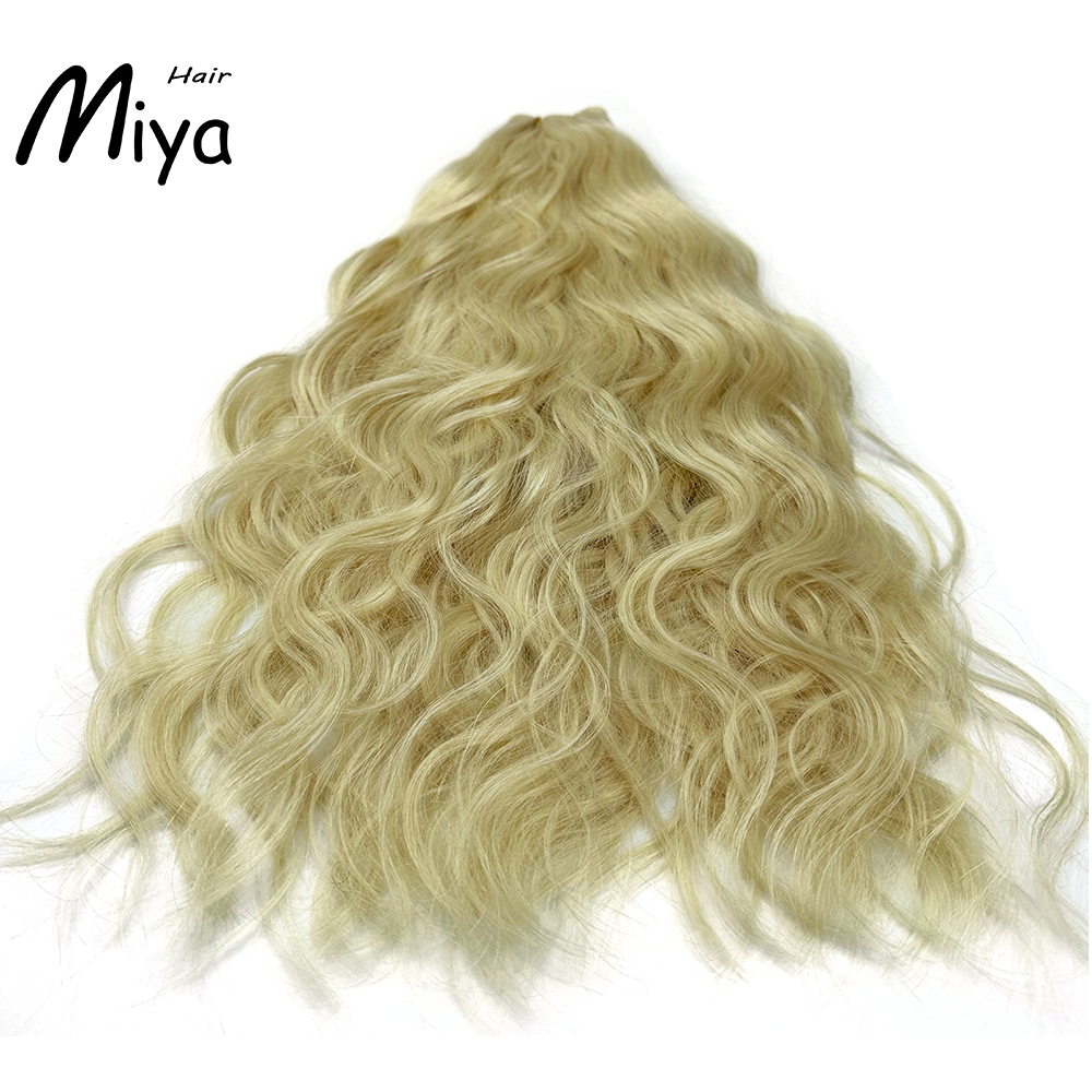 Blonde #613 Natural Wave Genius Weft Virgin Hair Natural Hair Best Quality Double Drawn 100% Cuticle Aligned Human Hair Extensions 16-30inch From One Donor