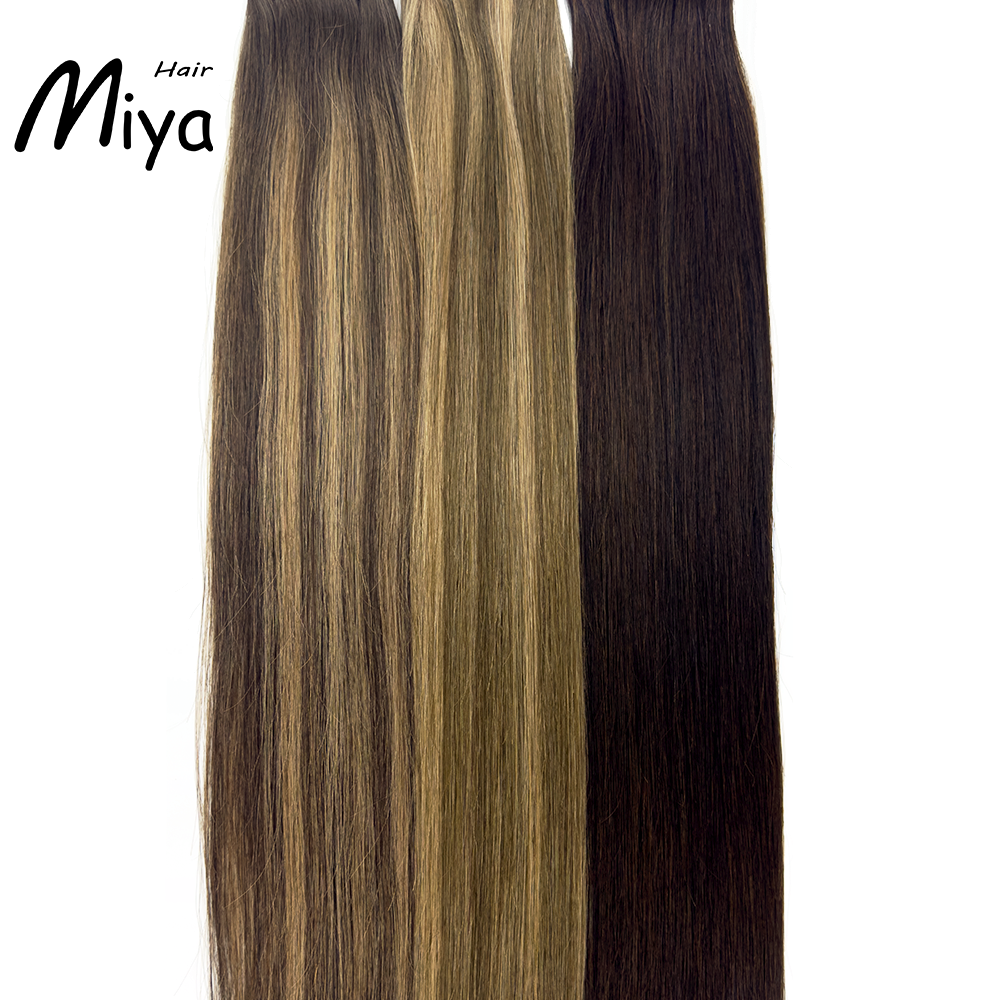 The Best Quality Hair Best Quality Double Drawn Genius Weft 100% Cuticle Aligned Human Hair From One Donor Virgin Hair Remy Hair 18-24inch Human Hair Extensions