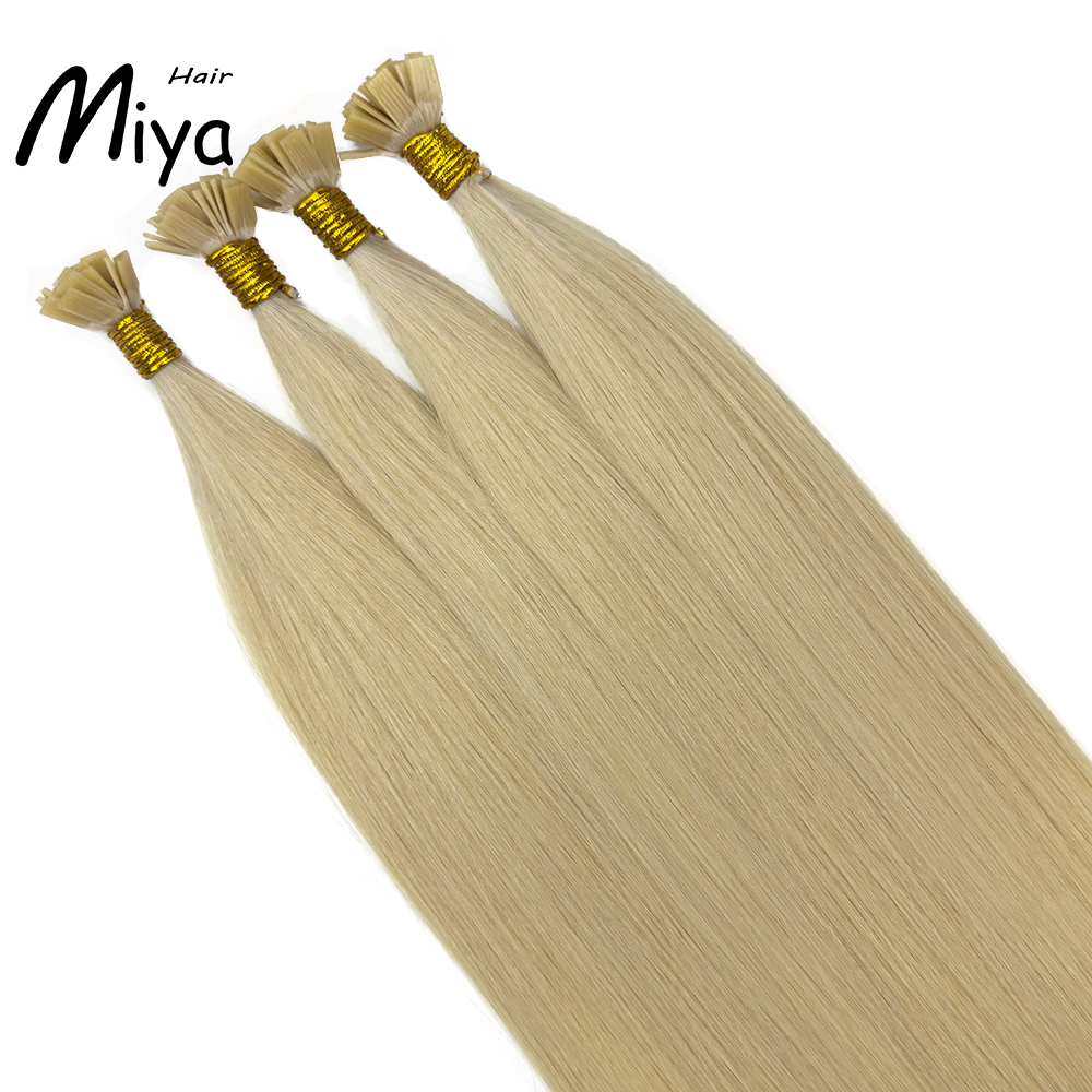 Blonde Hair Keratin Hair Best Quality Double Drawn 100% Cuticle Aligned Human Hair From One Donor 16-30inch Flat Tip Hair Unprocessed Hair