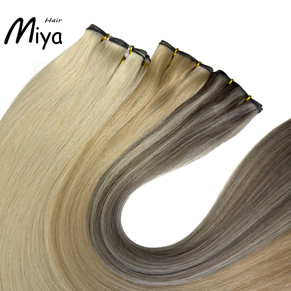 The Best Quality Double Drawn Genius Weft 100% Cuticle Aligned Human Hair From One Donor From One Donor 18-24inch Hair Extensions