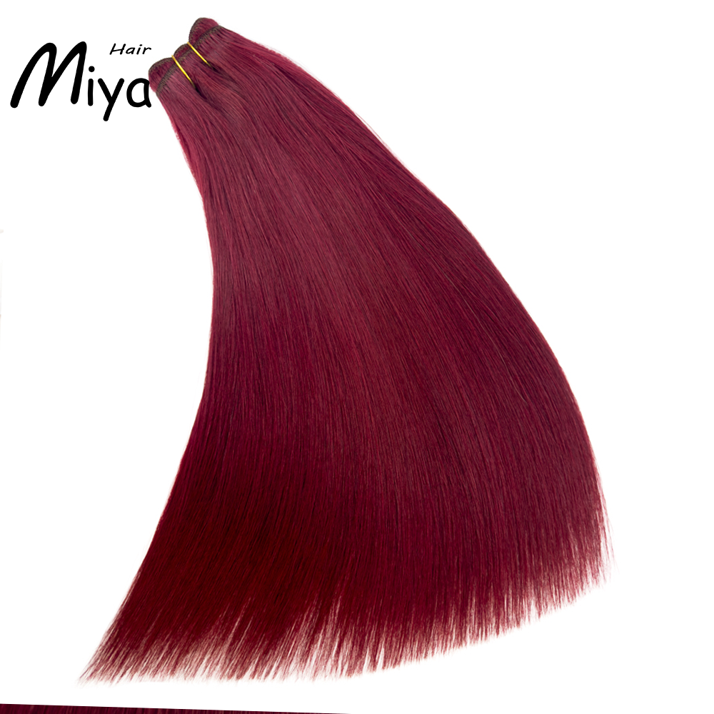 Cranberry Hair Bundles Cranberry Weft Best Quality Double Drawn 100% Cuticle Aligned Human Hair Extensions Machine Weft Volume Weft Hair Weft Hair Bundles From One Donor