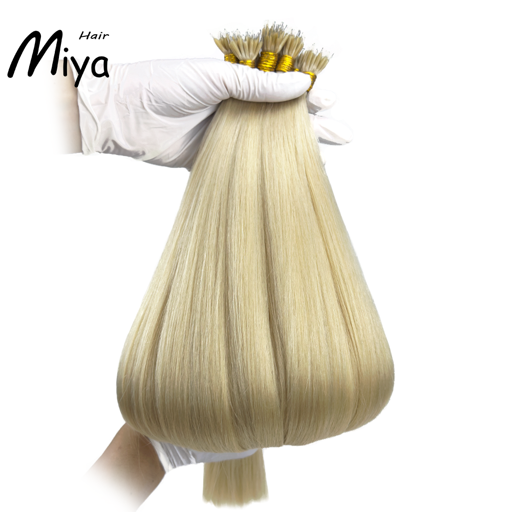Light Blonde Virgin Hair Nano Ring Hair Best Quality Double Drawn 100% Cuticle Aligned Human Hair From One Donor 16-30inch Nano Bead Hair Extensions Nano Hair
