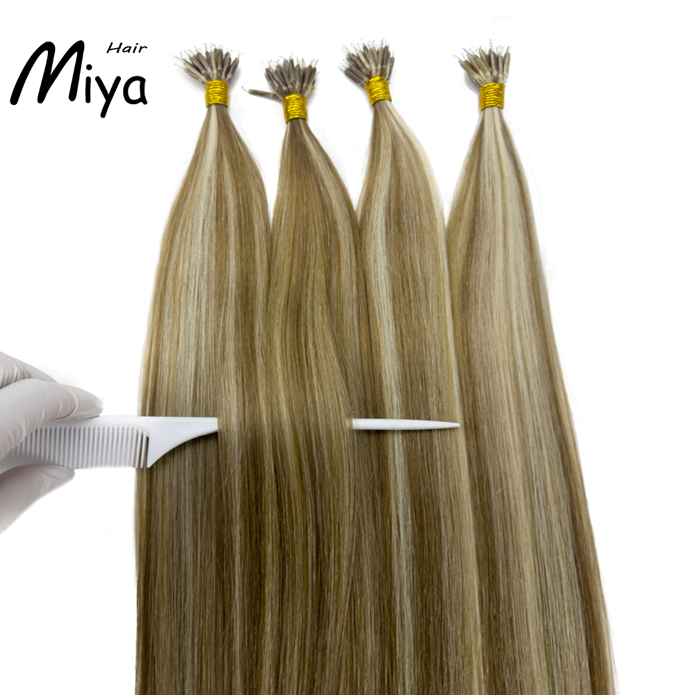 Piano Nano Highlight Virgin Hair Nano Ring Hair Best Quality Double Drawn 100% Cuticle Aligned Human Hair From One Donor 16-30inch Nano Bead Hair Extensions Nano Hair