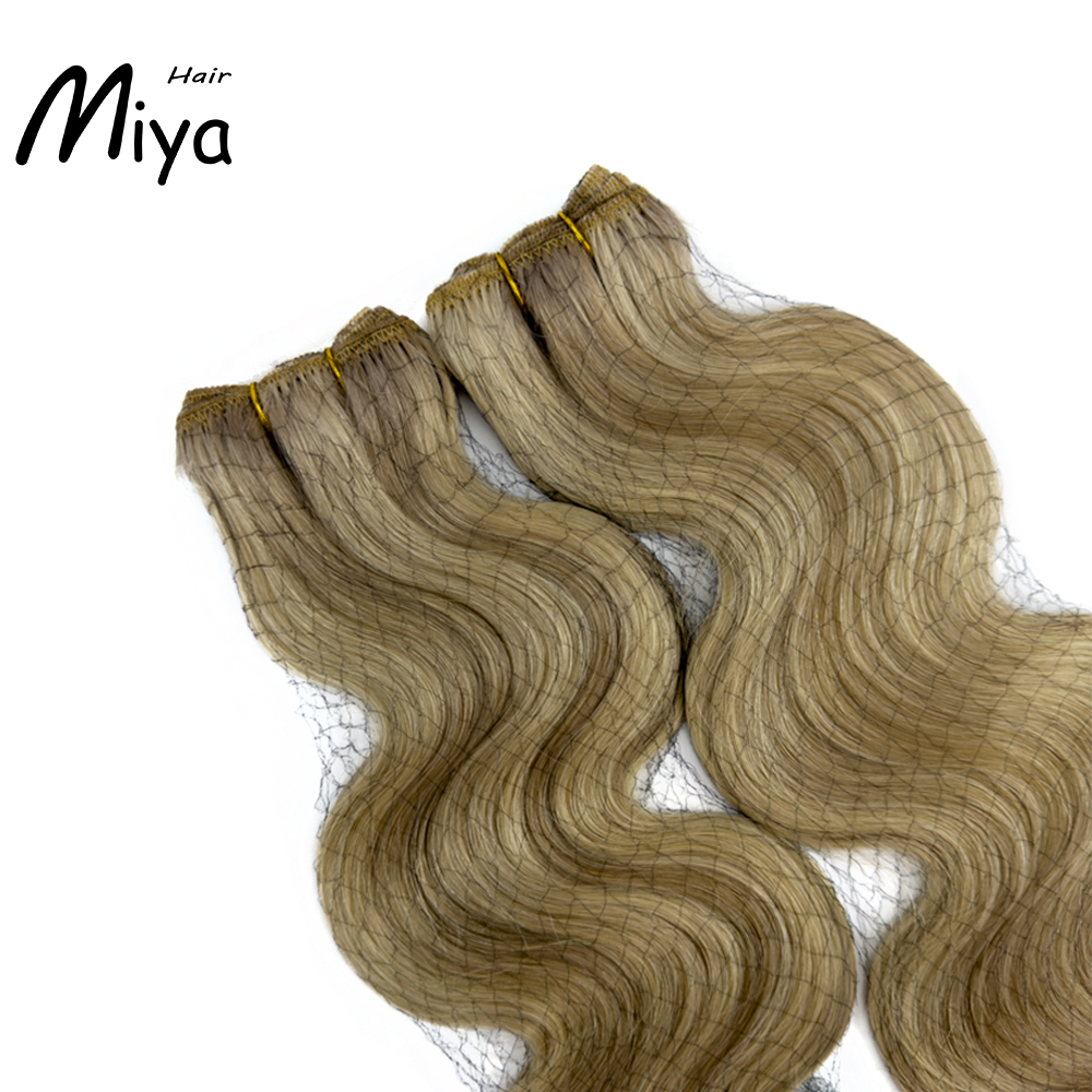 Piano Bundles Highlight Weft Blonde Extensions Body Wave Bundles Best Quality From One Donor Double Drawn 100% Cuticle Aligned Human Hair Extensions Machine Weft Volume Weft Hair Weft Hair Bundles