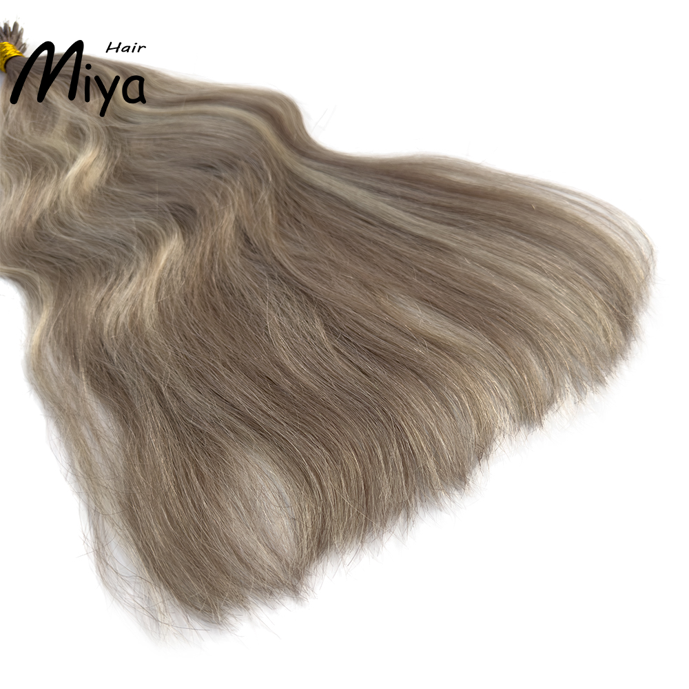Balayage Nano Ombre Hair Highlight Natural Straight Virgin Nano Ring Hair Best Quality Double Drawn 100% Cuticle Aligned Human Hair From One Donor 18-24inch Nano Bead Hair Extensions Nano Hair