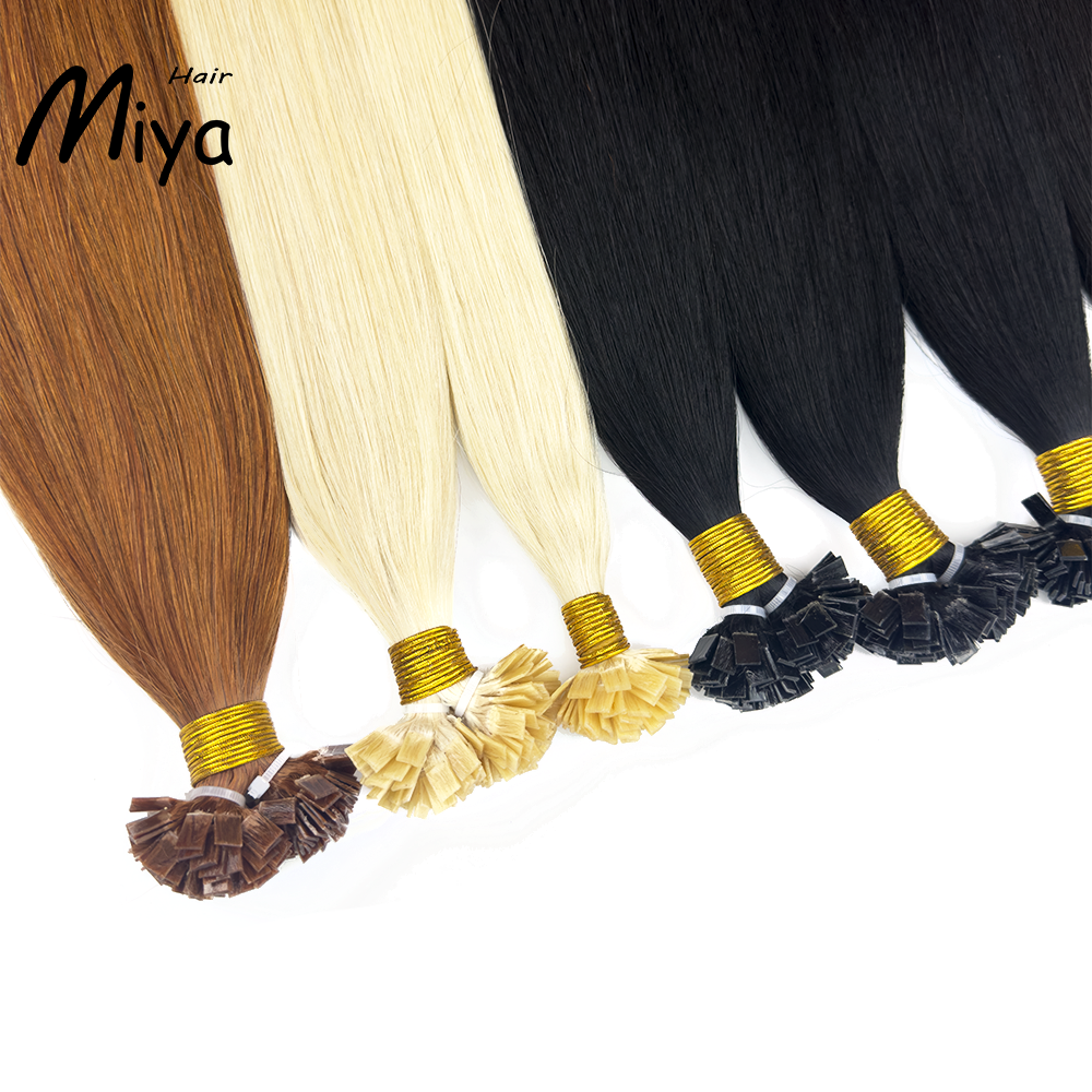 The Best Quality Double Drawn 100% Cuticle Aligned Human Hair From One Donor Straight Keratin Hair 18-24inch Flat Tip Hair Unprocessed Hair