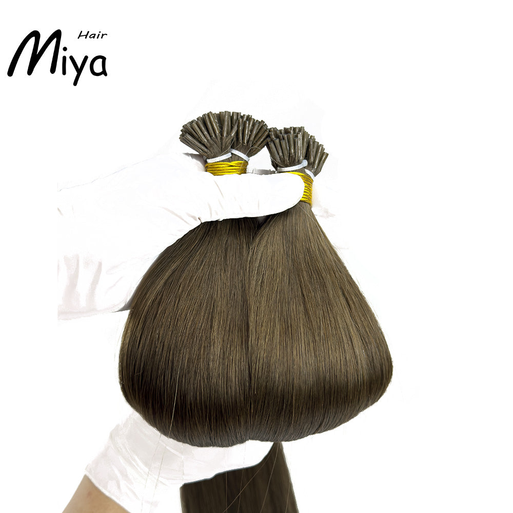 Dark Brown Hair Chocolate Brown Hair Virgin Hair I Tip Hair Best Quality Double Drawn 100% Cuticle Aligned Human Hair From One Donor 16-30inch Unprocessed Hair