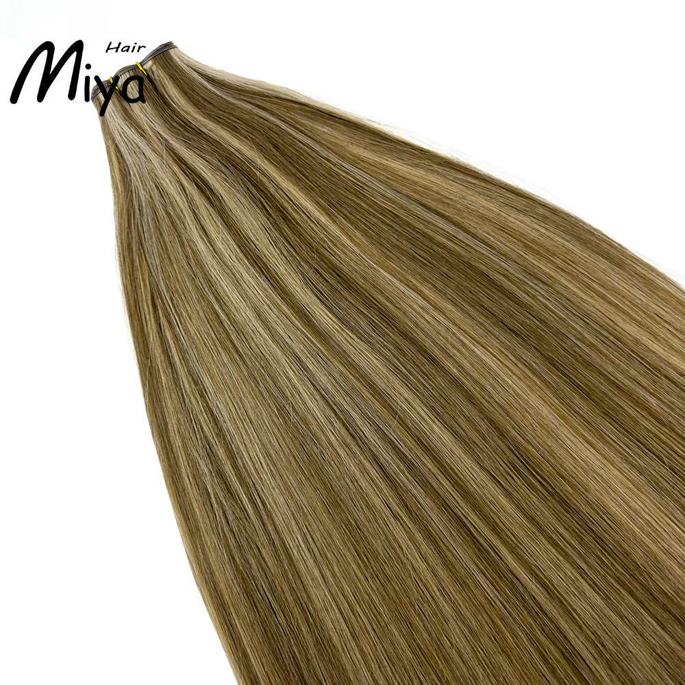 Piano Hair Highlight Extensions Blonde Genius Weft Best Quality Double Drawn 100% Cuticle Aligned Human Hair From One Donor 16-30inch Extensions