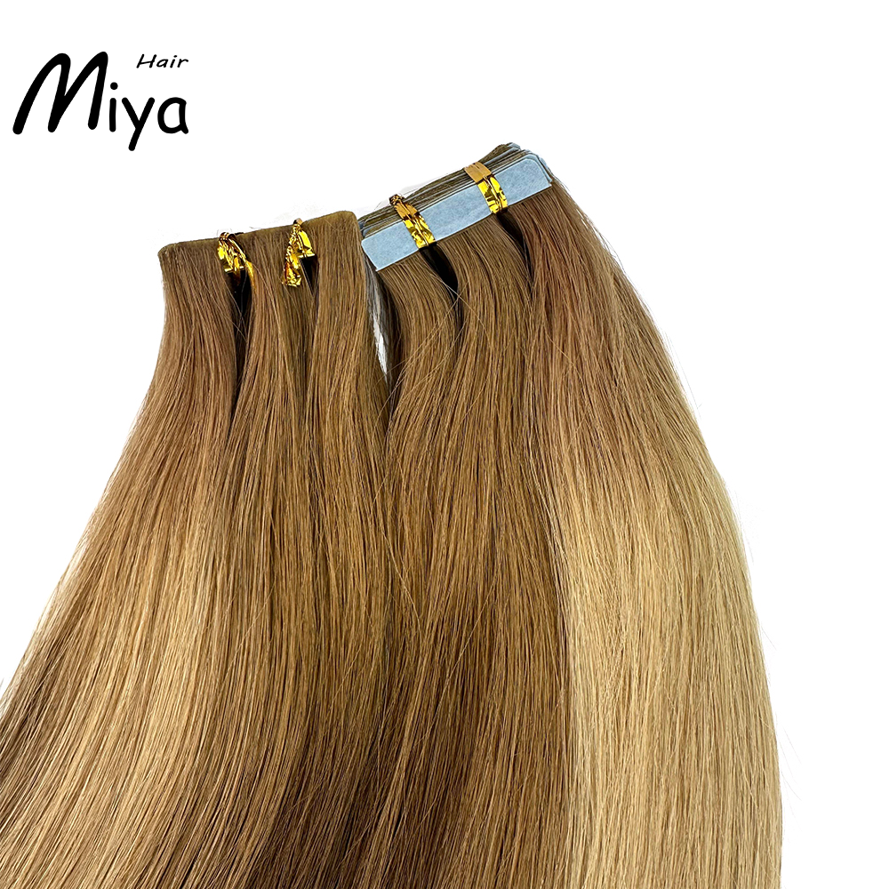Balayage Tape Hair Virgin Hair Invisible Seamless Injected Tape Ins Best Quality Double Drawn 100% Cuticle Aligned Human Hair From One Donor 16-30inch Tape In Hair