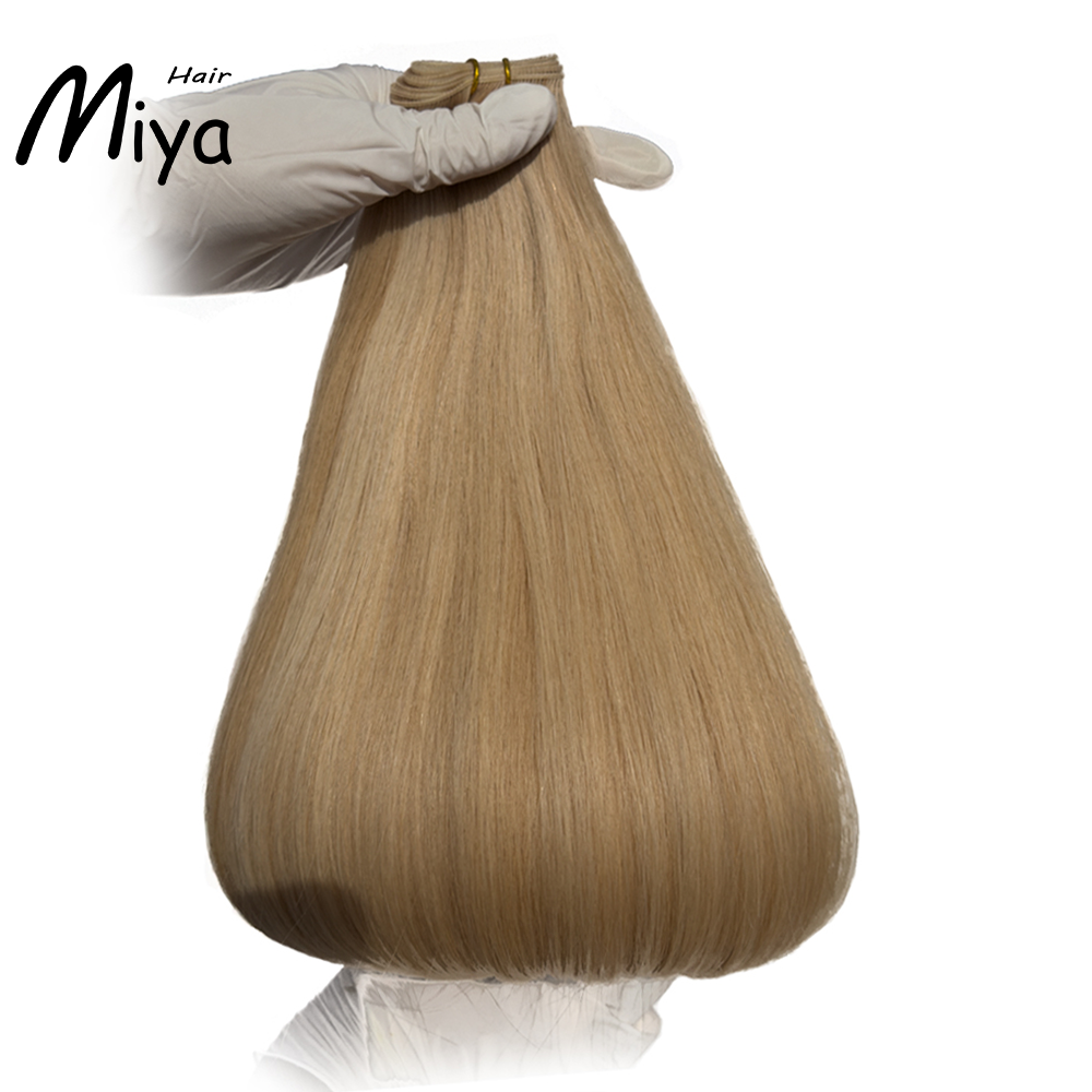 Piano Hair Highlight Blonde Genius Weft Best Quality Double Drawn 100% Cuticle Aligned Human Hair Extensions 16-30inch From One Donor Remy Hair Virgin Hair