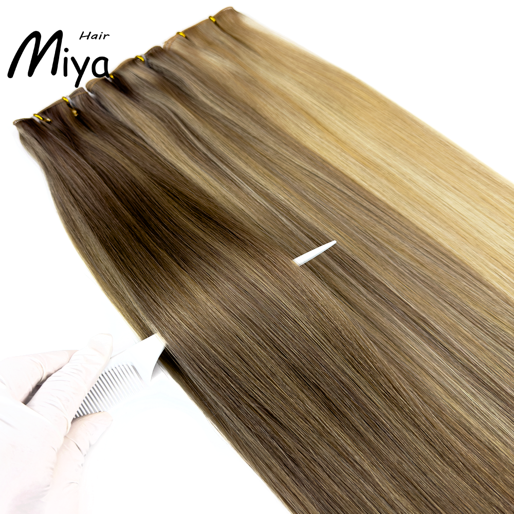 Piano Hair Highlight Hair Best Quality Double Drawn Genius Weft 100% Cuticle Aligned Human Hair From One Donor 18-24inch Hair Extensions